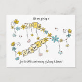 50e Anniversaire Carte Douche Whimsical Demande (Devant)