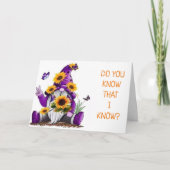 ***50e ANNIVERSAIRE*** Carte GNOMESQUE COMIQUE (Devant)