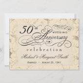 50e anniversaire - Cartes d'invitation avec photo (Dos)