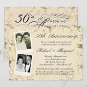 50e Anniversaire - Cartes d'invitation photo - Hie (Devant / Derrière)
