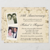 50e Anniversaire - Cartes d'invitation photo - Hie (Devant / Derrière)