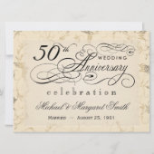 50e Anniversaire - Cartes d'invitation photo - Hie (Dos)