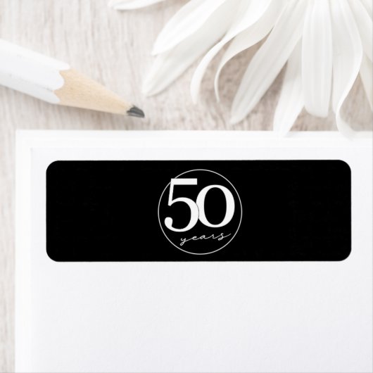 50e anniversaire Cigar Seal Étiquette Party Favor  (En situation)