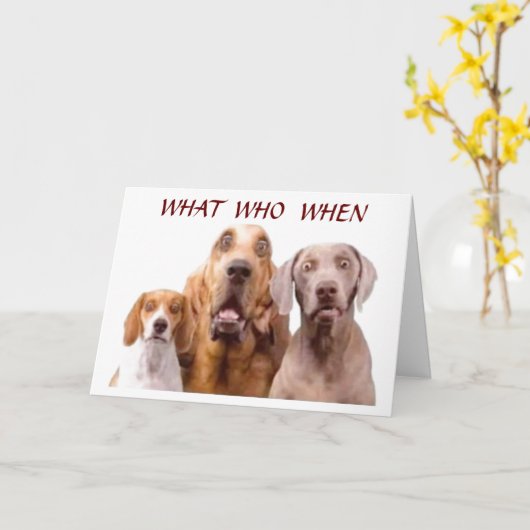 **50e** ANNIVERSAIRE **COMMENT QUAND??** Carte (Fleur jaune)