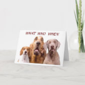 **50e** ANNIVERSAIRE **COMMENT QUAND??** Carte (Devant)