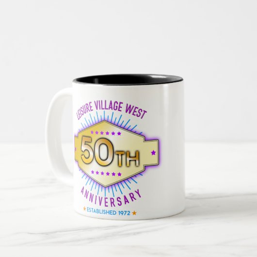 50e anniversaire de café Mug (Devant gauche)