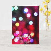 50e anniversaire de la carte d'éclairage (Fleur jaune)