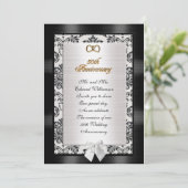 50e anniversaire de la fête invitation damask (Debout devant)