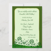 50e anniversaire de l'élégante carte d'invitation  (Dos)