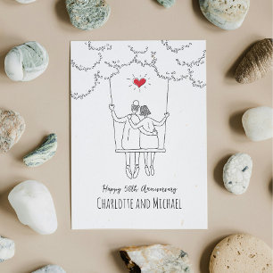 50e anniversaire de Mariage Carte de couture du co