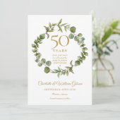 50e anniversaire de mariage, carte de réservation  (Debout devant)