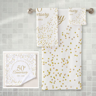 50e Anniversaire de Mariage Confettis Dorés