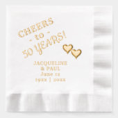 50e anniversaire de mariage Deux cœurs (Recto)