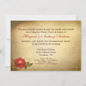 50e anniversaire de mariage deux photos invitation (Dos)