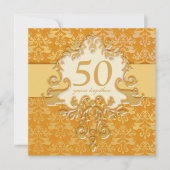 50e Anniversaire de Mariage d'or Invitation (Devant)