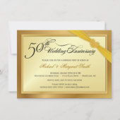 50e anniversaire de Mariage d'or Invitations (Devant)