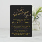 50e anniversaire de Mariage d'or Invitations (Debout devant)