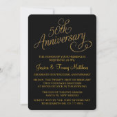 50e anniversaire de Mariage d'or Invitations (Devant)
