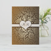 50e anniversaire de mariage d'or invitations damas (Debout devant)