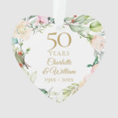 50e anniversaire de Mariage d'or Keepsaké floral (dos)