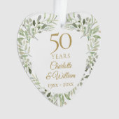 50e anniversaire de Mariage d'or Photo de verdure (devant)