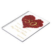 50e anniversaire de Mariage du livre d'or Red Rose (Côté gauche)
