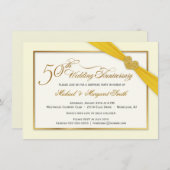 50e anniversaire de mariage élégante invitation (Devant / Derrière)