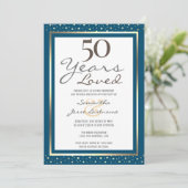50e anniversaire de mariage élégante invitation do (Debout devant)