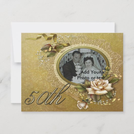 50e anniversaire de Mariage faire-part d'invitatio (Devant)