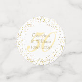 50e anniversaire de Mariage Gold Dust Confetti (Petit recto)