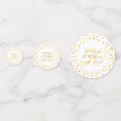 50e anniversaire de Mariage Gold Hearts Confetti (Devant)