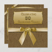 50e anniversaire de mariage - Invitation - Célébre (Devant / Derrière)