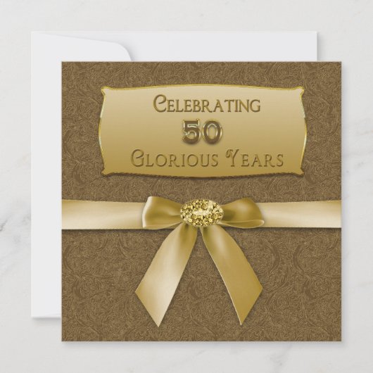 50e anniversaire de mariage - Invitation - Célébre (Devant)