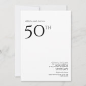 50e anniversaire de Mariage Invitation minimaliste (Devant)