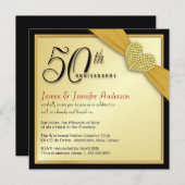 50e anniversaire de mariage - Invitations à prix r (Devant / Derrière)