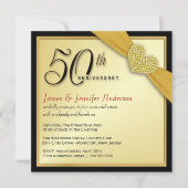 50e anniversaire de mariage - Invitations à prix r (Devant)