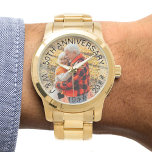 50e anniversaire de Mariage Photo Gold Watch<br><div class="desc">Carte or pour votre 50e anniversaire de mariage (ou personnalisez pour tout ce que vous voulez!). Le modèle est configuré pour que vous puissiez ajouter votre propre photo et vous pouvez également modifier tout le texte si vous le souhaitez. Le libellé est placé sur une bordure semi-transparente superposée au-dessus de...</div>