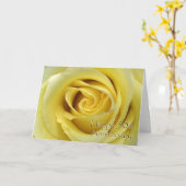 50e anniversaire de mariage, rose avec carte de po (Fleur jaune)
