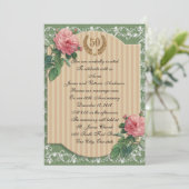 50e anniversaire de Mariage shabby chic invitation (Debout devant)