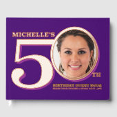 50e anniversaire deux photos rose violet or (Recto)