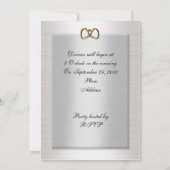 50E anniversaire Dîner invitation élégante (Dos)