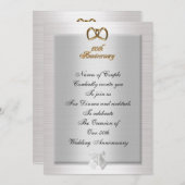 50E anniversaire Dîner invitation élégante (Devant / Derrière)