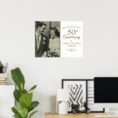 50e anniversaire d'or Affiche de bienvenue photo M (Bureau à domicile)