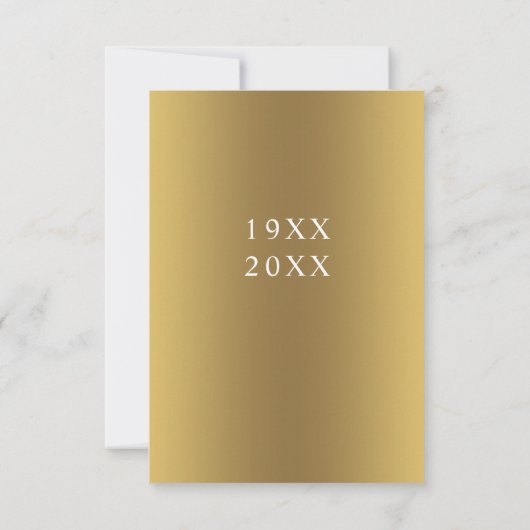 50e Anniversaire d'or Enregistrer la carte de date (Dos)