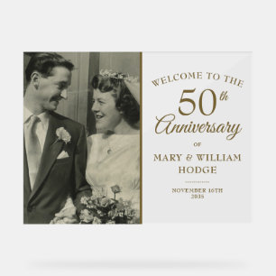 50e anniversaire d'or Mariage photo Bienvenue