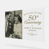 50e anniversaire d'or Mariage photo Bienvenue (Angle)