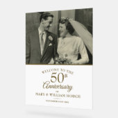 50e anniversaire d'or Mariage photo Bienvenue (Angle)