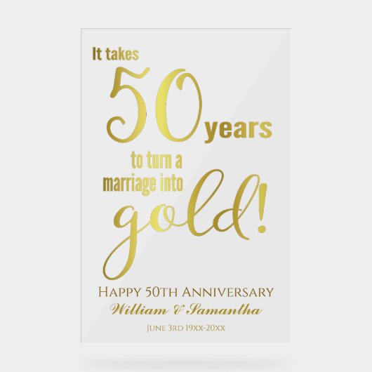 50e anniversaire du Mariage (Recto)