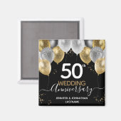 50e anniversaire du Mariage Ballons Magnet (Recto/Verso)