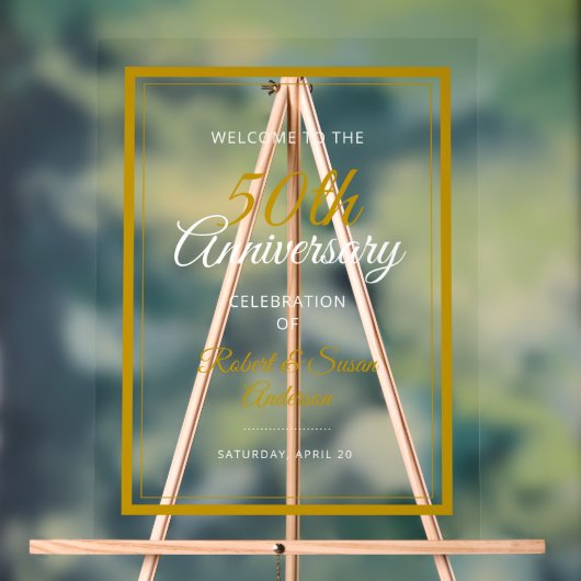 50e anniversaire du Mariage Bienvenue (Neutre)